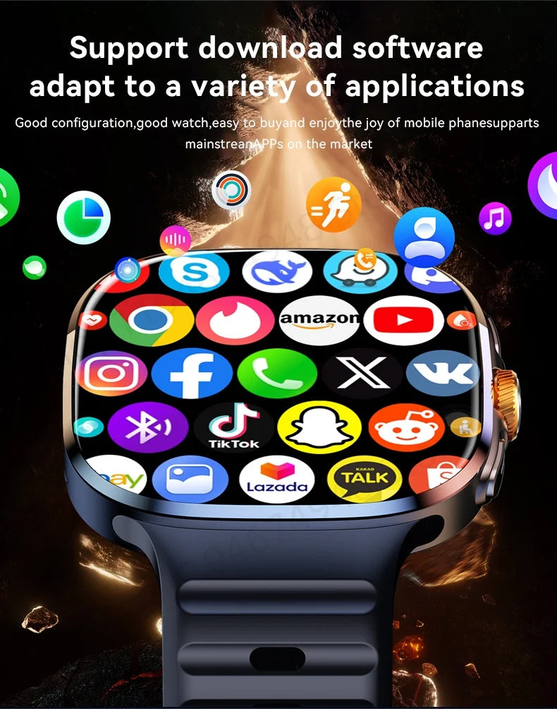 Montre Android 4G M99 — Écran AMOLED 2,4", Caméra Rotative, WiFi, GPS, SIM
