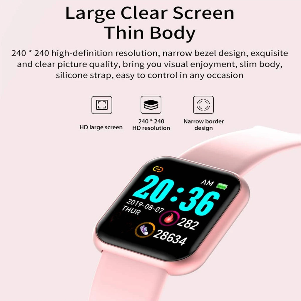 Montre Connectée Sport Mixte — Bluetooth, Musique, Suivi Activité, 4 Coloris