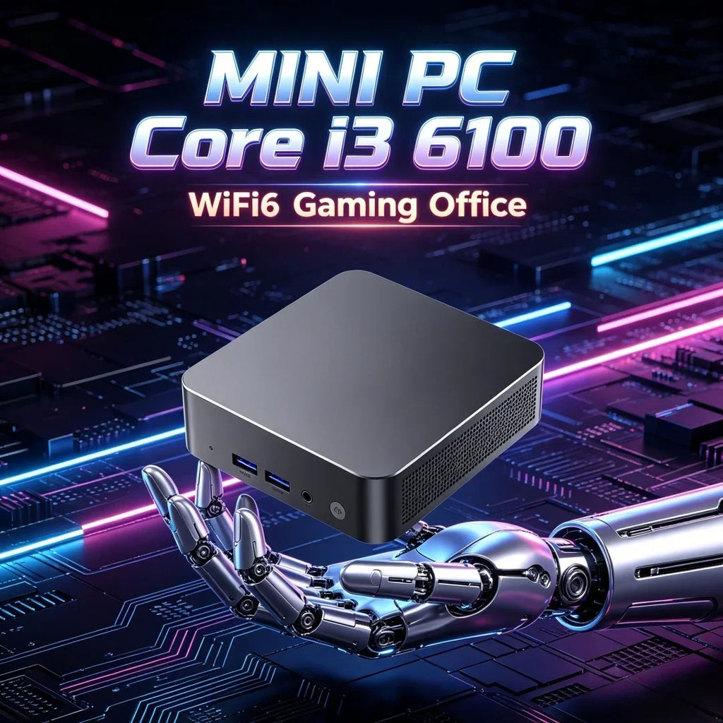 Mini PC Core i3 6100 – Windows 11, WiFi 6, SSD jusqu’à 2TB