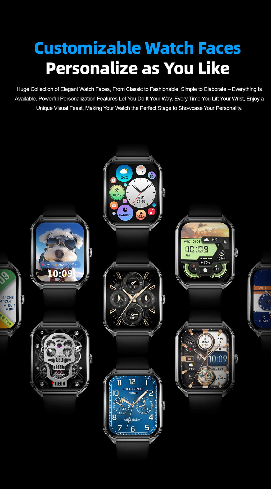 Montre Connectée Ultra-Fine — Écran AMOLED 1,96", Appels Bluetooth, Suivi Santé