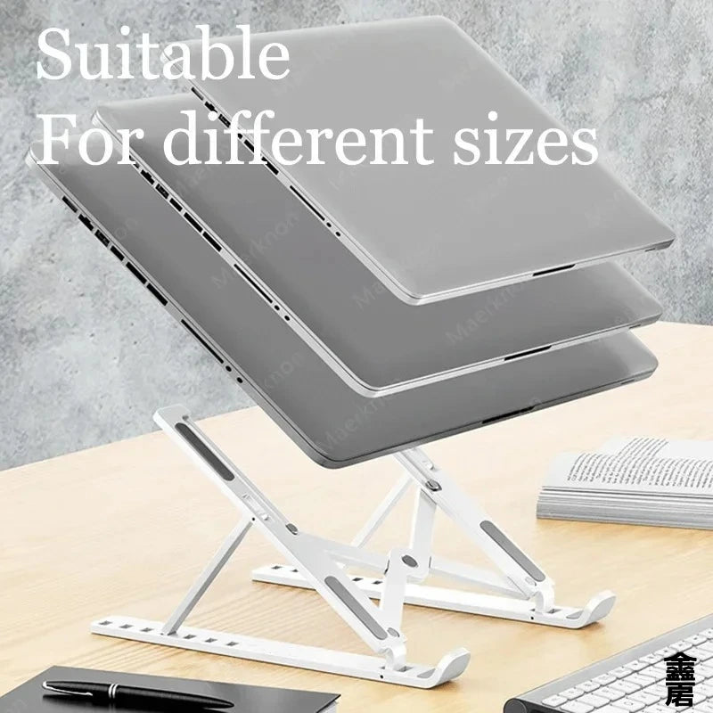 Support Laptop Pliable Réglable – 7 Positions, Compatible 10-15"