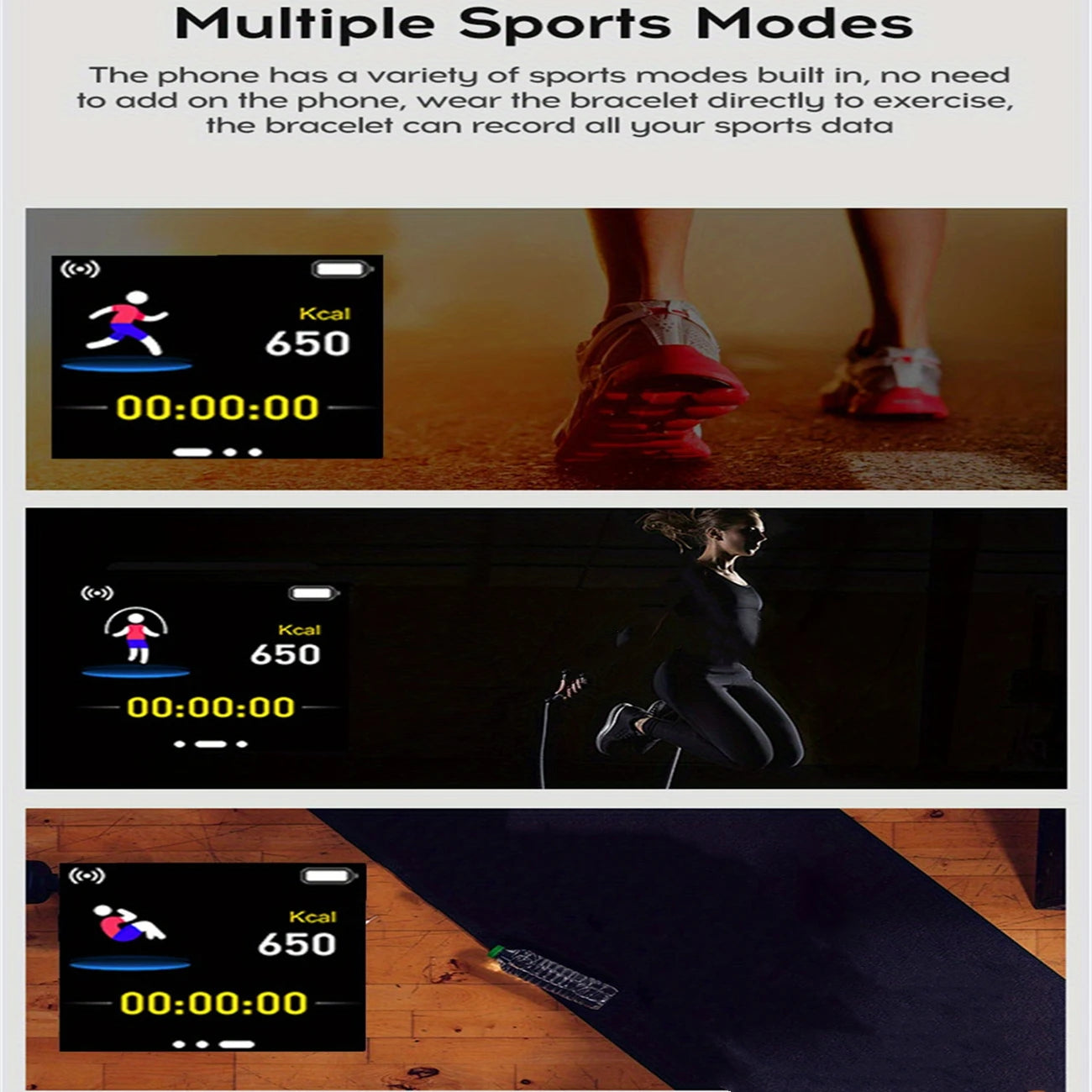 Montre Connectée Sport Mixte — Bluetooth, Musique, Suivi Activité, 4 Coloris