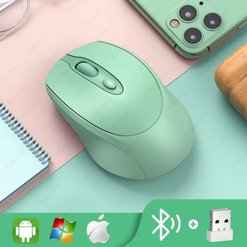 Souris Bluetooth Silencieuse Rechargeable – Ergonomique, 5 Couleurs