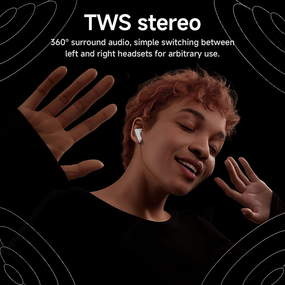 HOCO EQ2 Écouteurs sans fil Bluetooth 5.3 – Contrôle tactile – Compatible iOS Android