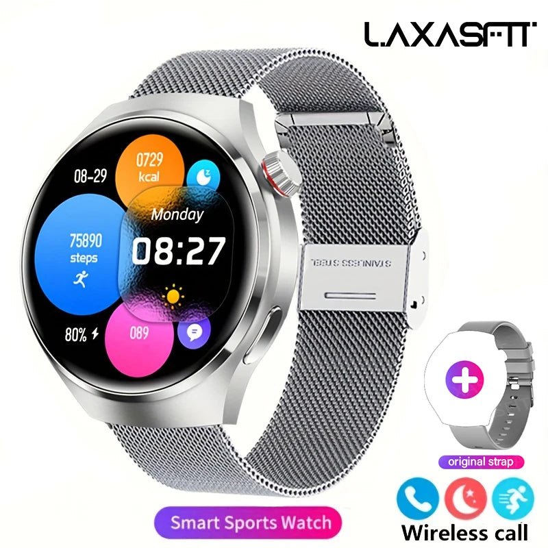 Montre Connectée Homme HD 1,52" — Verre Saphir, Appels Bluetooth, Assistant Vocal, 100+ Cadrans