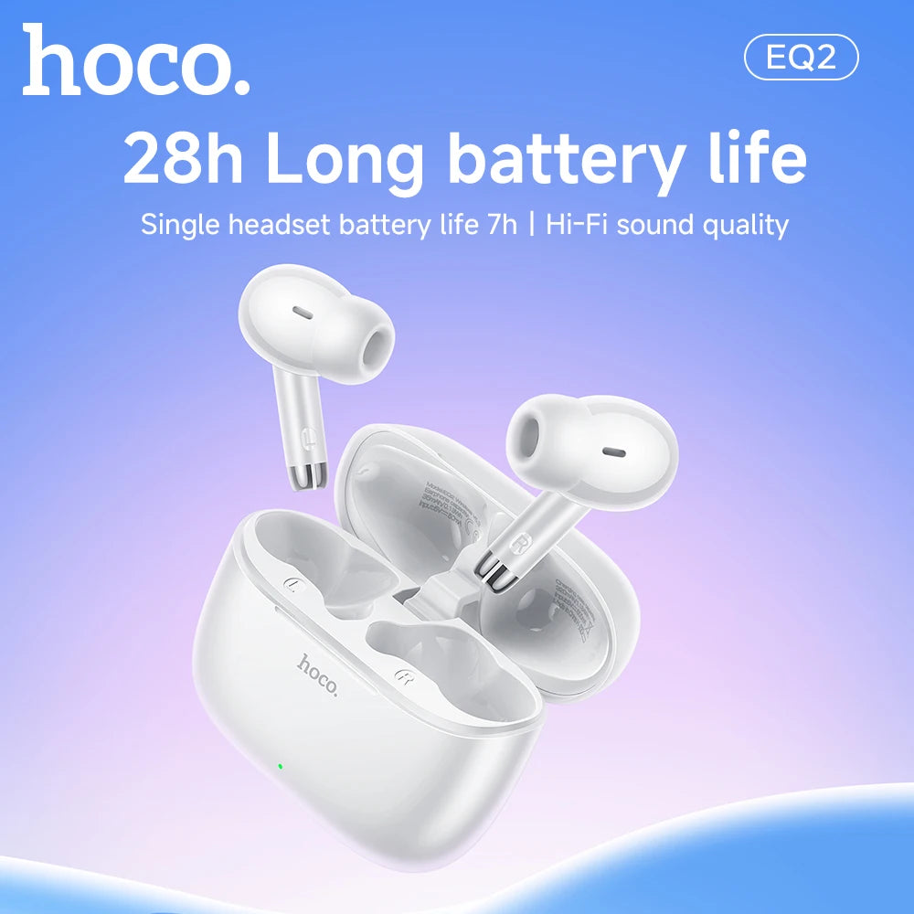 HOCO EQ2 écouteurs premium édition blanche Bluetooth 5.3