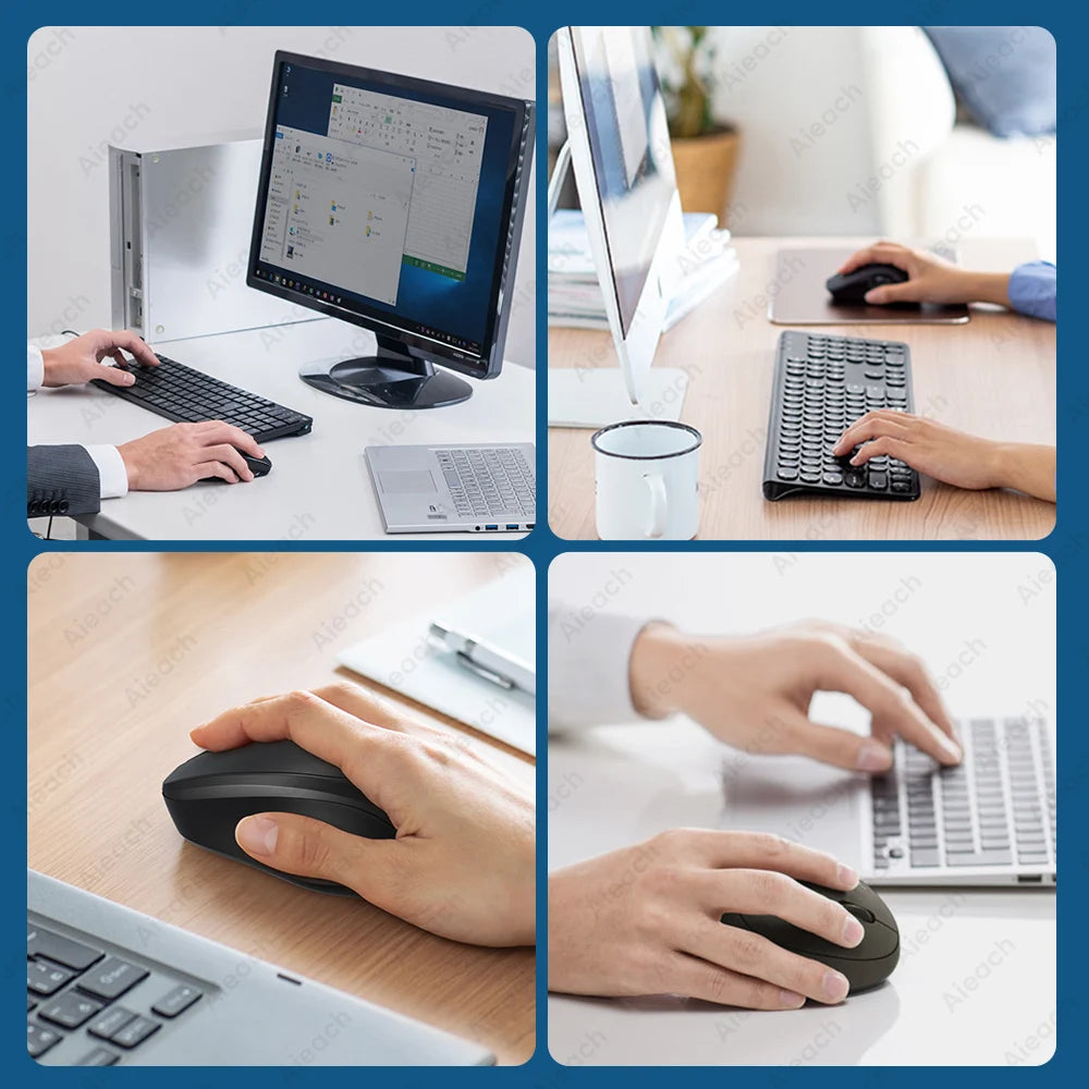 Souris Bluetooth Silencieuse Rechargeable – Ergonomique, 5 Couleurs