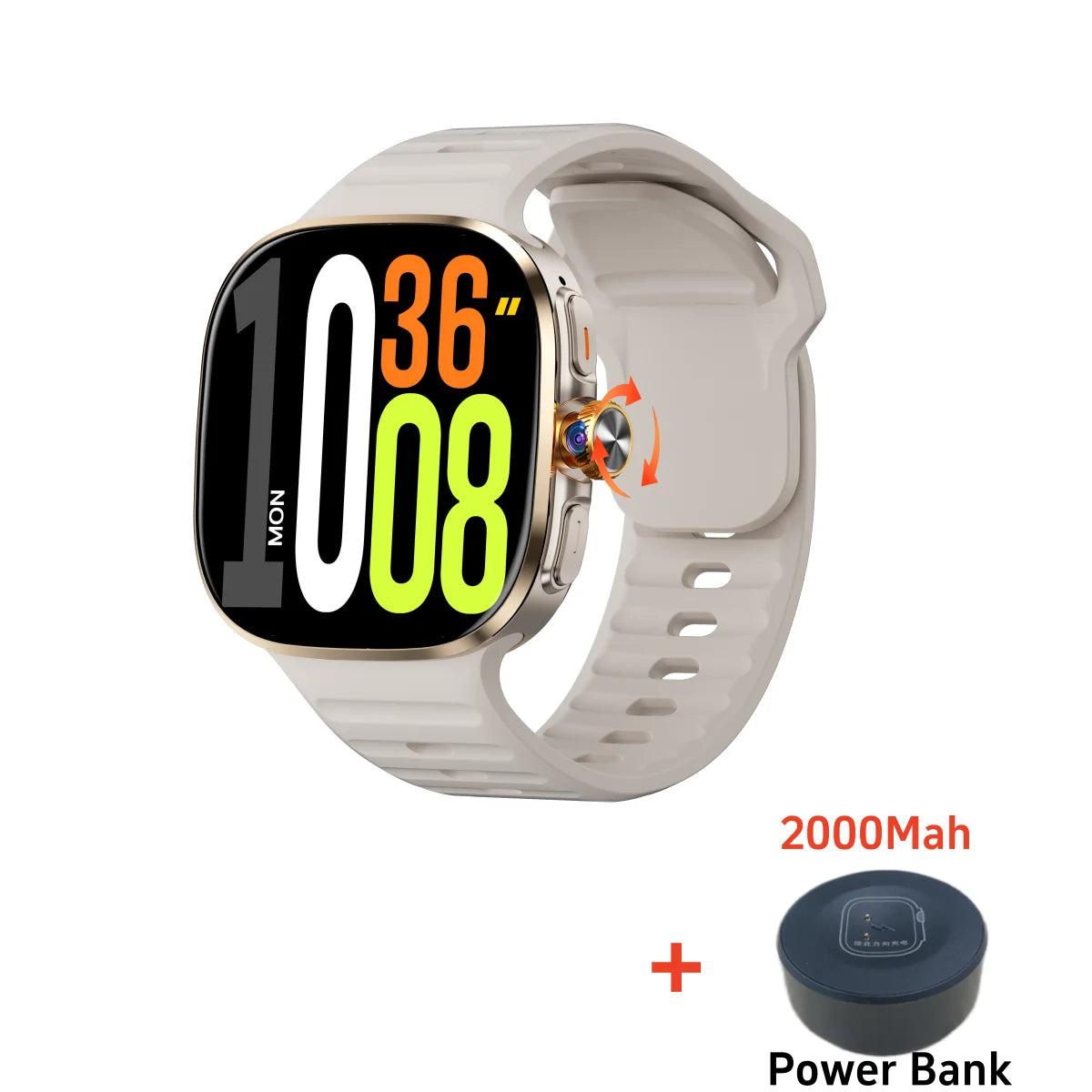 Montre Android 4G M99 — Écran AMOLED 2,4", Caméra Rotative, WiFi, GPS, SIM