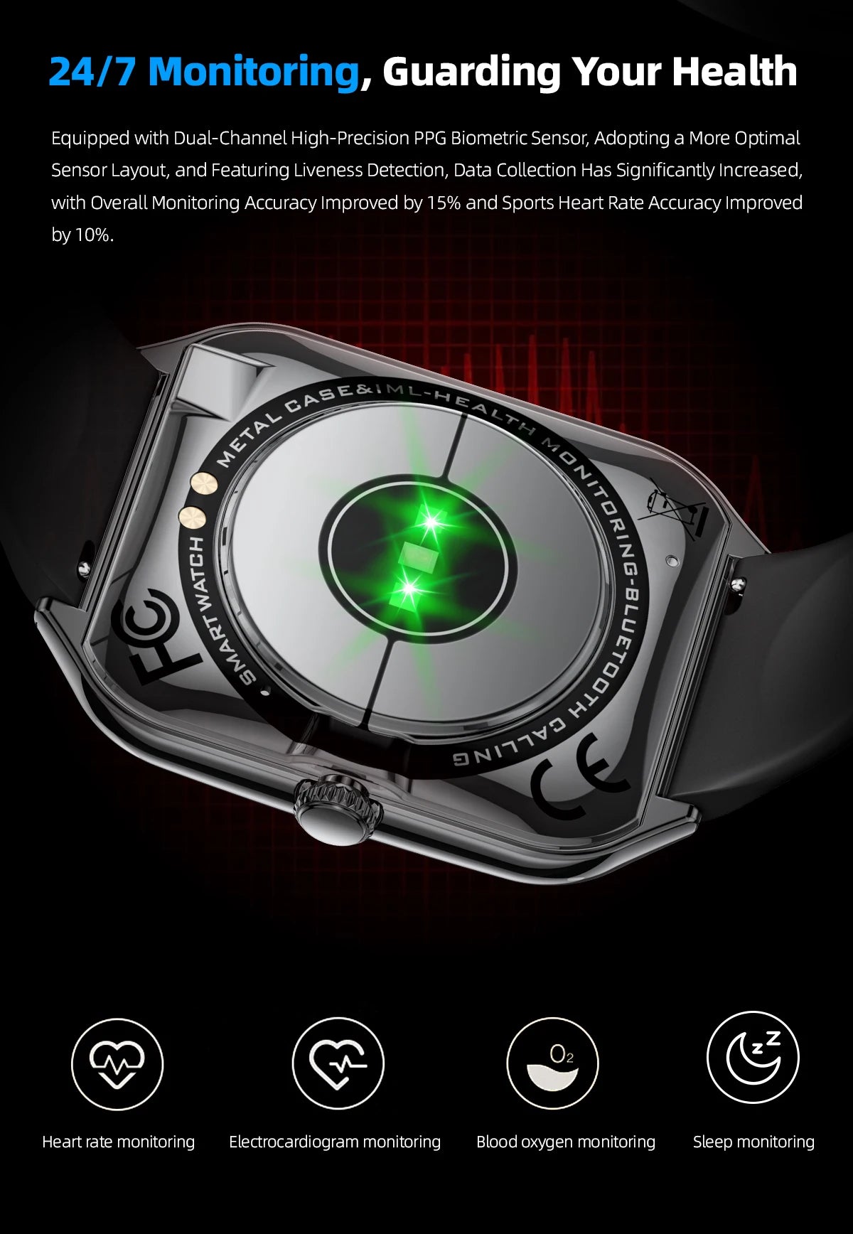 Montre Connectée Ultra-Fine — Écran AMOLED 1,96", Appels Bluetooth, Suivi Santé