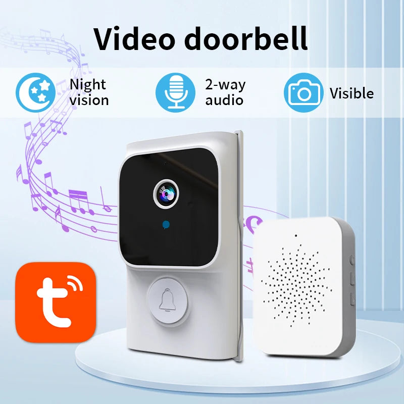 Tuya APP Low Comsunption Wake-up Doorbell WIFI Video Door Phone Peephole Viewer Door Camera