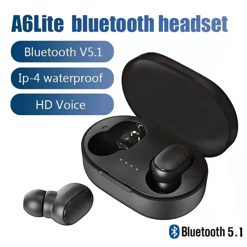 Earbloom Écouteurs A6S Sport TWS Bluetooth – Son stéréo – Compatible iOS Android Xiaomi