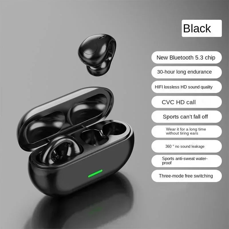 Earbloom T75 Écouteurs conduction osseuse Bluetooth 5.3 – HiFi étanche – Sport running