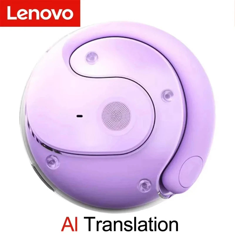 Écouteurs Traducteur Lenovo T2 – Traduction en Temps Réel 144 Langues, Bluetooth 5.3, ANC