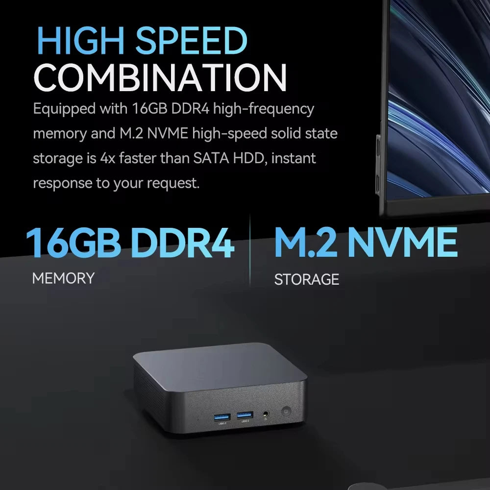 Mini PC Intel N150 ZHUJI – Windows 11, WiFi 6, SSD jusqu’à 2TB