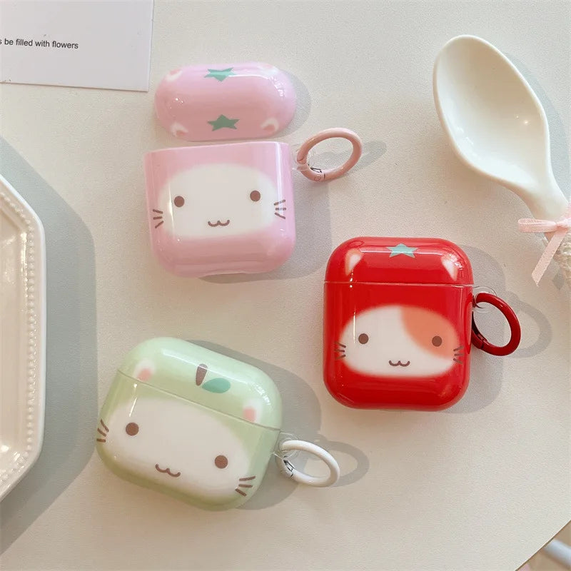 Coque AirPods Design Cartoon Chat – Avec Crochet, Compatible 1/2/3/4/Pro