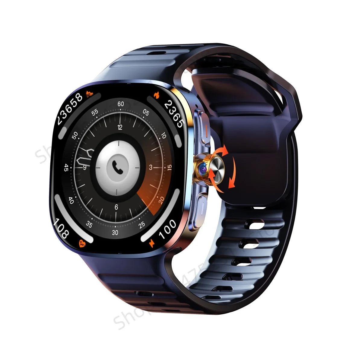 Montre Android 4G M99 — Écran AMOLED 2,4", Caméra Rotative, WiFi, GPS, SIM