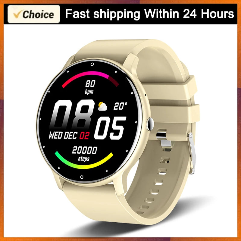 Montre Connectée Unisexe — Écran Tactile, Suivi Santé, Étanche IP67, Notifications