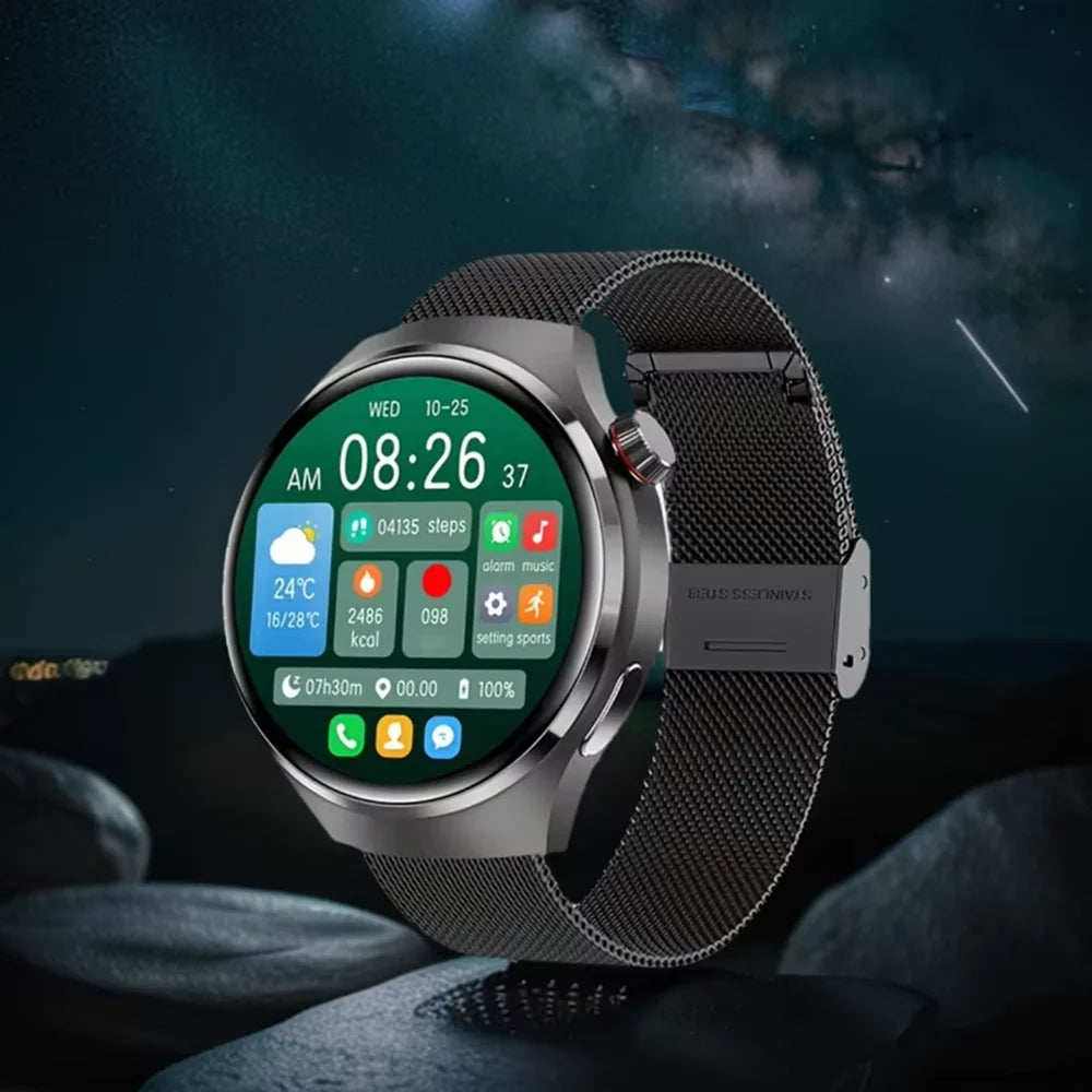 Montre Connectée Homme HD 1,52" — Verre Saphir, Appels Bluetooth, Assistant Vocal, 100+ Cadrans