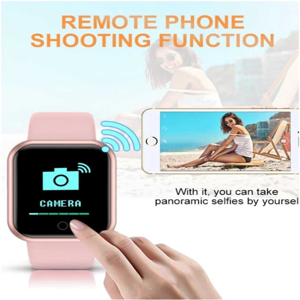 Montre Connectée Sport Mixte — Bluetooth, Musique, Suivi Activité, 4 Coloris