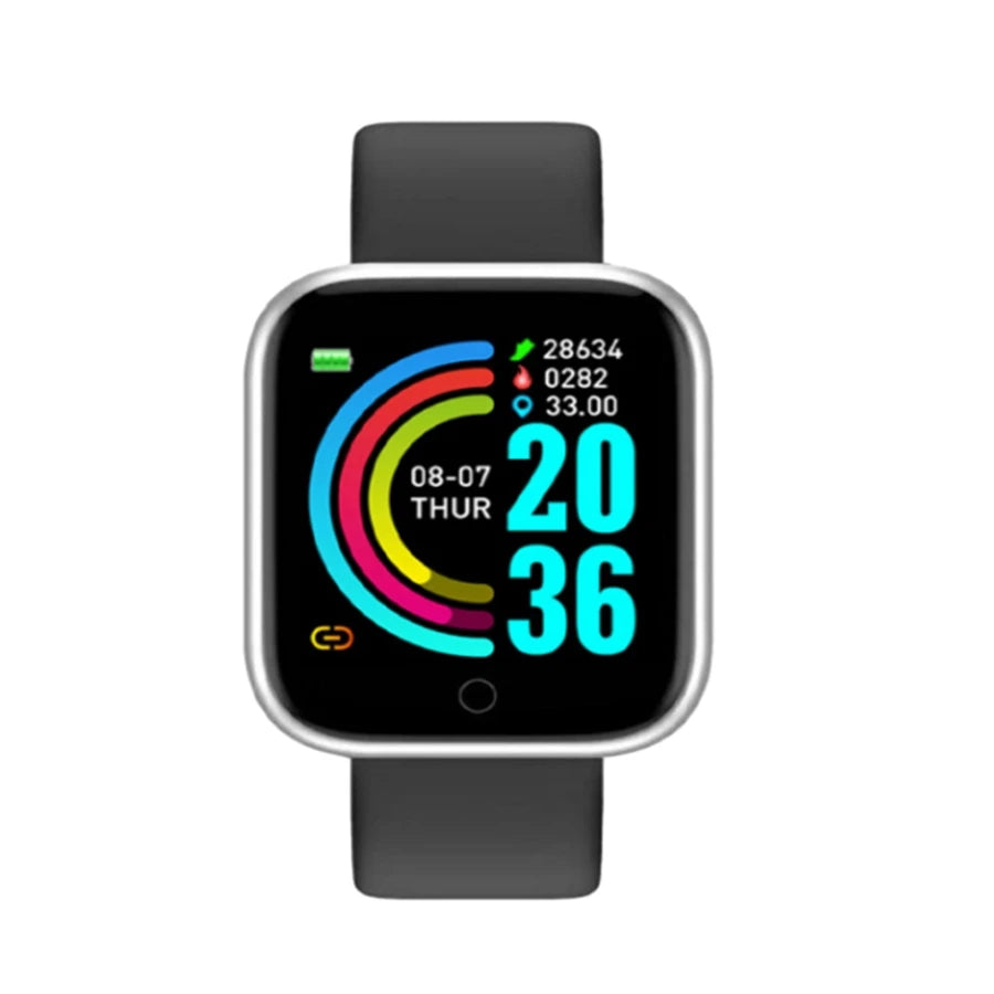 Bracelet Connecté Fitness — Suivi Santé, Notifications, Compatible iOS & Android