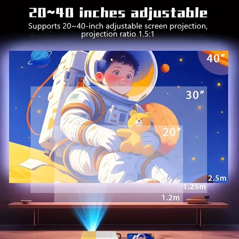 Vidéoprojecteur Portable Compact – USB/AV, Home Cinéma & Bureau