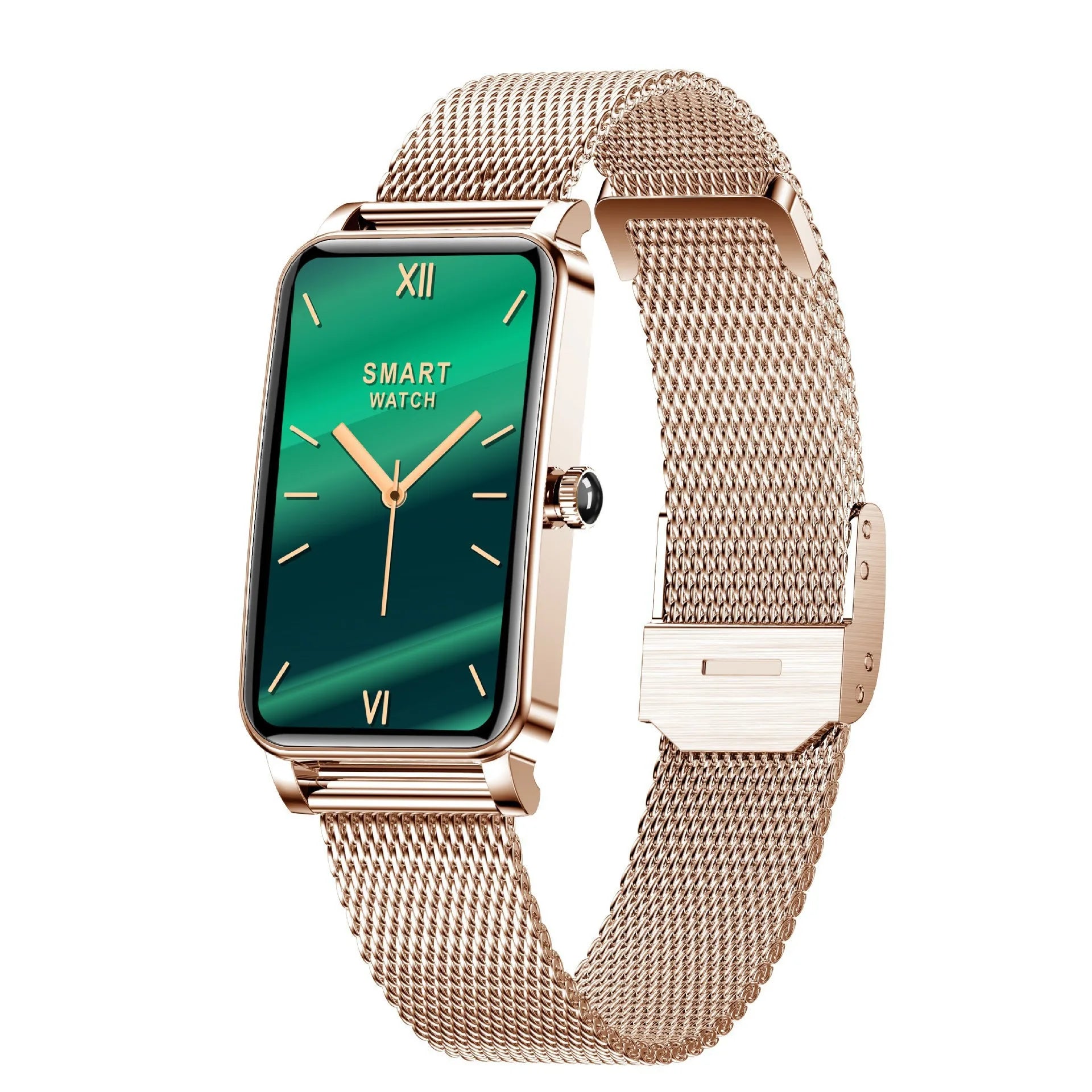 Montre Connectée Femme Luxe — AMOLED 1,45", IP68, 107 Sports, NFC, Appels Bluetooth