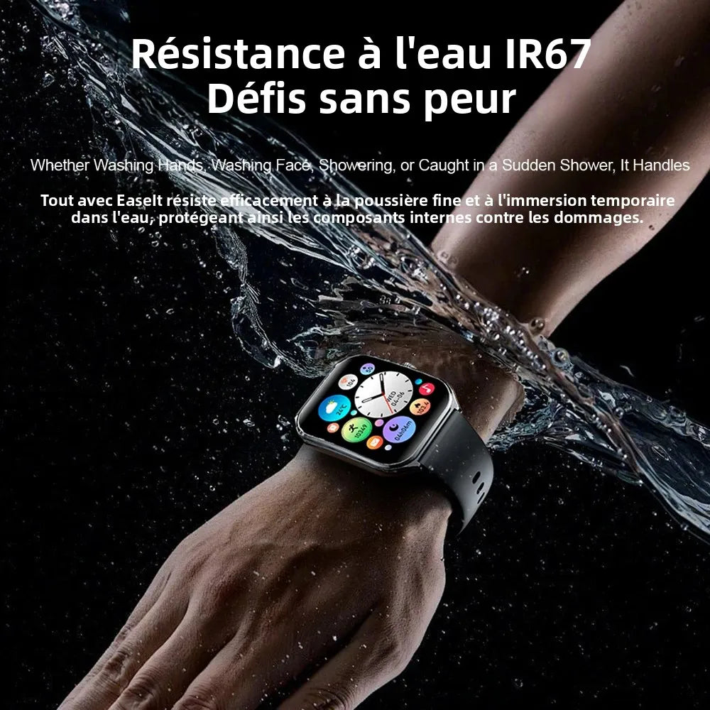 Montre Connectée Ultra-Fine — Écran AMOLED 1,96", Appels Bluetooth, Suivi Santé