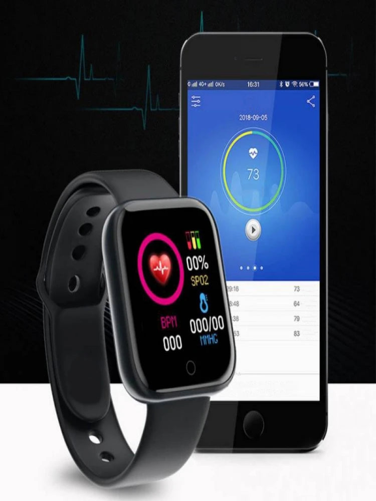 Montre Connectée Sport Mixte — Bluetooth, Musique, Suivi Activité, 4 Coloris
