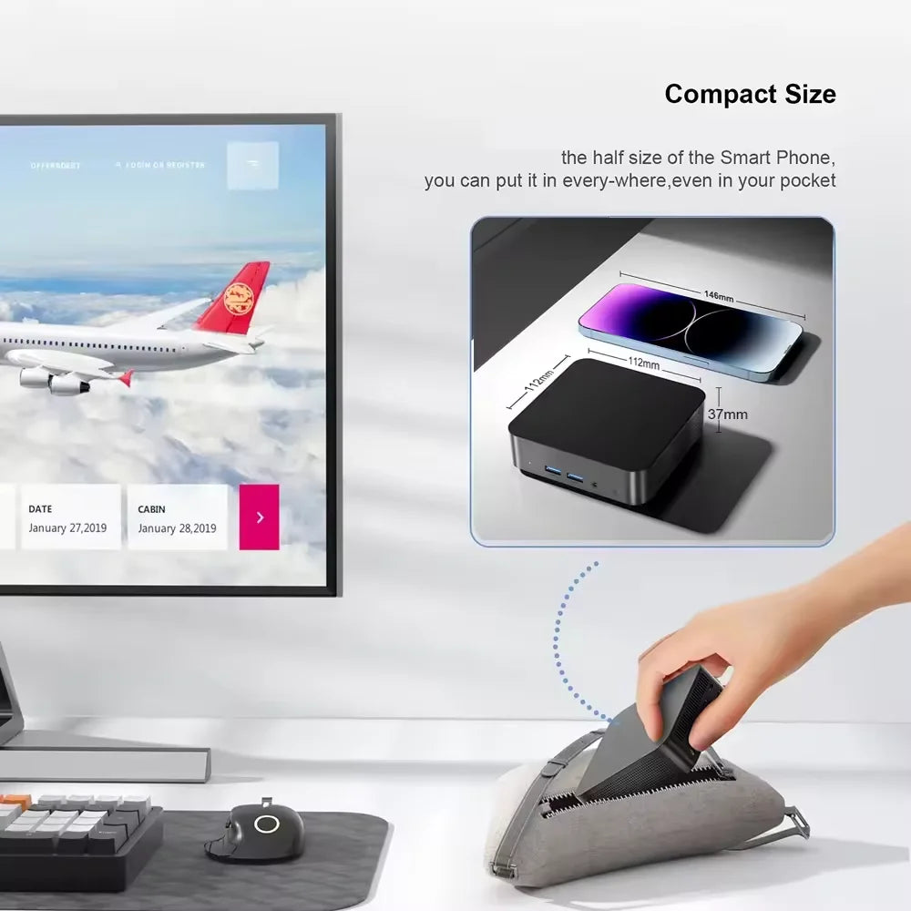 Mini PC Intel N150 – Windows 11, WiFi 6, SSD jusqu’à 2TB