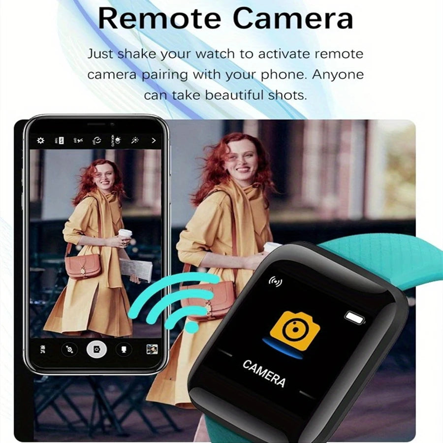 Bracelet Connecté Fitness — Suivi Santé, Notifications, Compatible iOS & Android