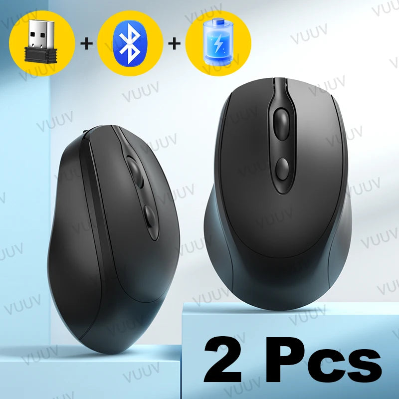 Souris Bluetooth Silencieuse Rechargeable – Ergonomique, 5 Couleurs