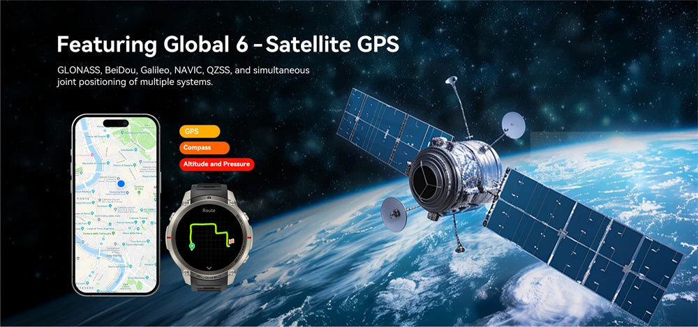 Montre Connectée GPS Sport Premium — 5ATM, 170+ Sports, AMOLED, Appels Bluetooth