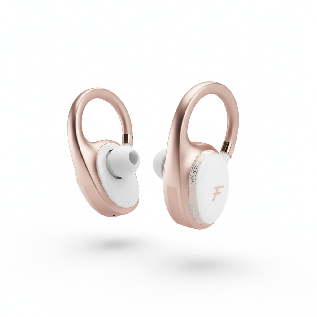 Écouteurs conduction osseuse rose gold pour femme