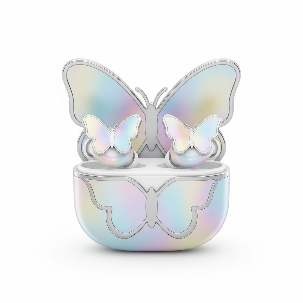 Écouteurs sans fil forme papillon