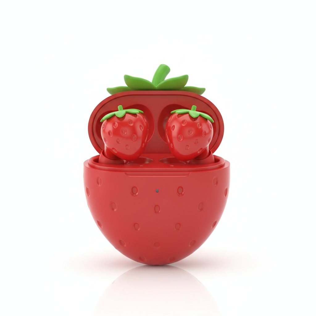 Écouteurs sans fil forme fraise